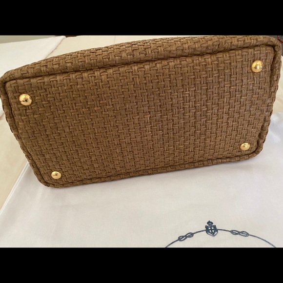 Brand New Prada Structured Medium Brown Straw Bag - Picture 4 of 9